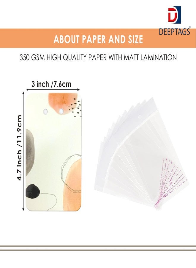 DEEPTAGS Jewellery Display Card with Transparent Plastic Bags for Keychain, Earring, Necklace, Jewelry, Studs - 100 PCS - Image 2
